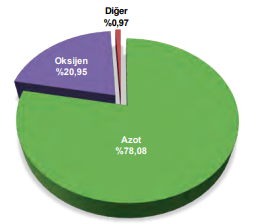 Atmosferi oluşturan gazların oranı