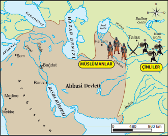 Talas Savaşı 751 yılında Müslüman Araplarla Çinliler arasında yapılmıştır.