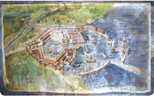 Trajan Limanı (Roma İmparatorluk Limanı) Civitavecchia (Sivitaveççi), İtalya (temsilî resim)