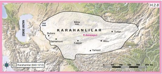 Karahanlılar Devleti Haritası (840-1212)